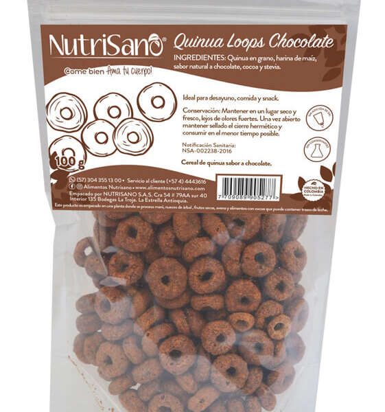 Cereal Quinua LOOPS Chocolate x 100 gr