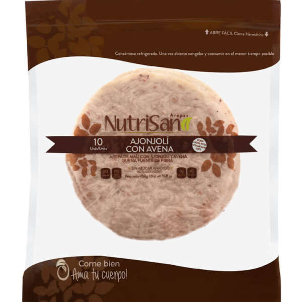 Arepa Ajonjolí con Avena x 10 Unidades