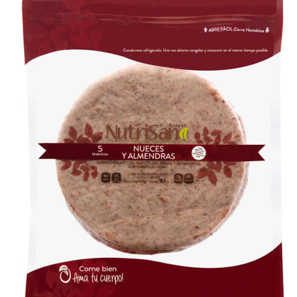 Arepas Nueces y Almendras x 5 Unidades